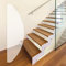 Anti-Rutsch Stufenmatte, transparent, selbstklebend, Rutschschutz, Rutschhemmung R10/DIN 51130, (180x600 mm - halbrund | 1 STK)