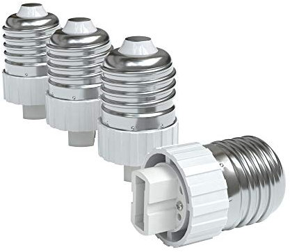 Eazy CASE 8X Lampensockel Adapter - Konverter für E27 Fassung auf G9 Lampenadapter für LED-/Halogen- und Energiesparlampen Sockeladapter, weiß