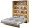 Schrankbett Bed Concept, Wandklappbett mit Lattenrost, V-Bett, Wandbett Bettschrank Schrank mit integriertem Klappbett Funktionsbett (BC-12, 160 x 200 cm, Artisan Eiche, Vertical)