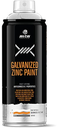 Montana Colors MTN PRO Galvanizado en Frío (Zinc Mate 98%) - Spray 400ml, El embalaje puede variar