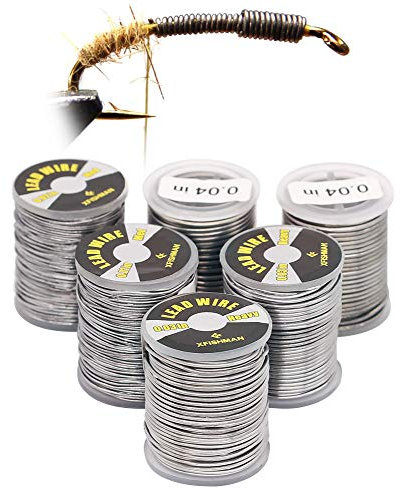 XFISHMAN Fliegenbinden, Blei, Draht, Fliegenbinden, Zubehör, 3 Größen, 6 Stück