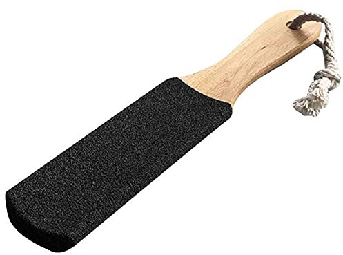 Faderr Lime à pieds, râpe à pied sèche et humide avec manche en bois, outil de pédicure professionnel pour les pieds, Taille unique