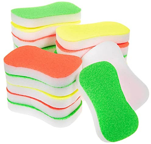 SIDCO Topfschwamm 20 x Neon Scheuerschwamm Küchenschwamm Topfreiniger Schwamm stark