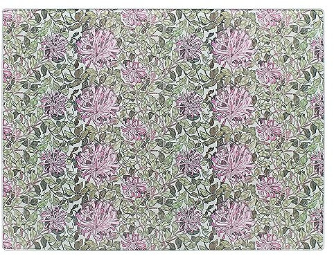 Honeysuckle Tempered Glass Worktop Saver Floral Chopping Serving Cutting Board