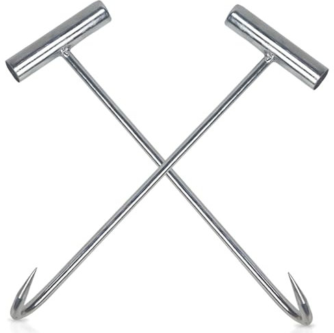 Couvercle de Regard Crochet: TOATELU 2 pièces Crochets pour Plaque D'égout Crochet, Releveur de Plaques d'égout en Acier Inoxydable pour Plaques d'égout, Leviers de Couvercle de Canal