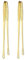 Lot de 2 pinces de cuisine multifonctions en acier inoxydable doré pour la cuisson des fruits de mer et des buffets de barbecue, gâteaux, salade, 240 x 13 mm
