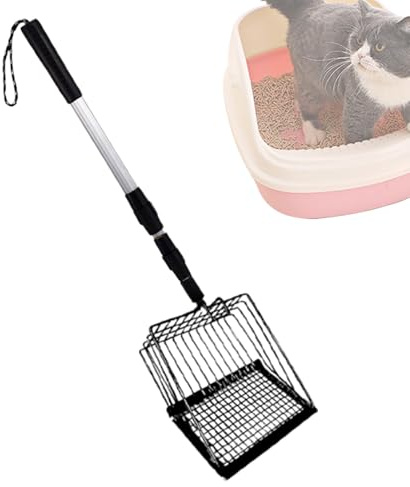 Metal Cat Litter Scoop, Litter Box Scooper - Chicken Poop Scooper med djup spade - Snabbsiktande pooper spade för veterinärkliniker Senior Pet Care