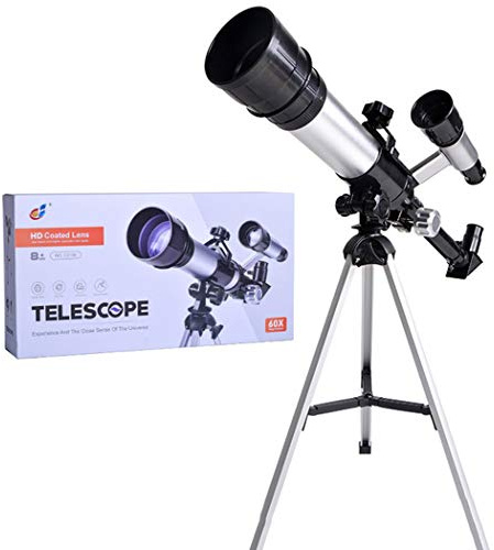 KANBUN Monokulärt teleskop, bärbart refraktor-teleskop, 50mm bländare 360mm AZ Kids & vuxna Montera astronomiskt brytande teleskop, helt belagd glasoptik