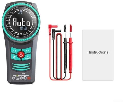 6 000 stycken digital multimeter, automatisk räckvidd äkta RMS NCV, för AC/DC spänningstestning (189C)