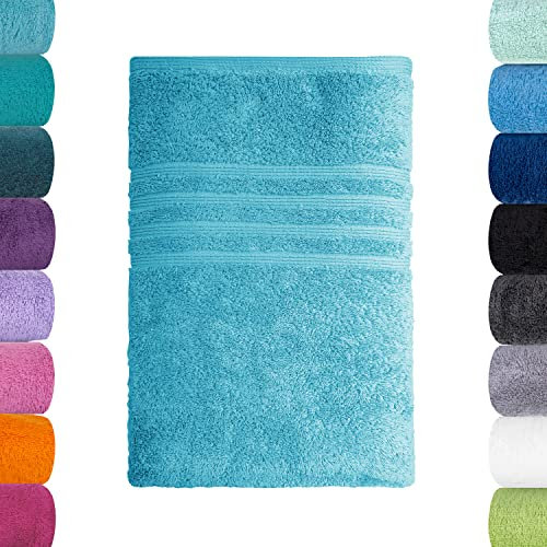 Lavea Handtuch, Türkis, 50 x 100 cm Premium Frotteeserie Bali | GOTS Zertifiziert, 100% Bio Baumwolle