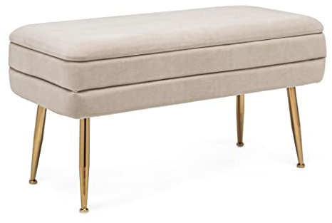 Fashion Commerce Banc de Rangement Pavlina Beige 80 x 38 x 42 cm