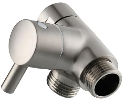 Tecmolog Dusche Adapter Messing G1/2 Umstellventil Ventil für Handbrause und Festen Sprühkopf,Nickel,DSF007ENA