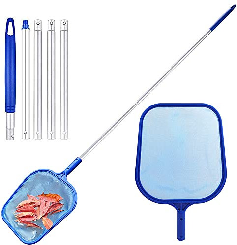 CENRONG Swimming Pool Skimmer Net，Fine mesh pool leaf net Pool fishing net Pool leaf rake fine mesh with Telescopic Pole，for Swimming Pool, Spas,Ponds,Fountains