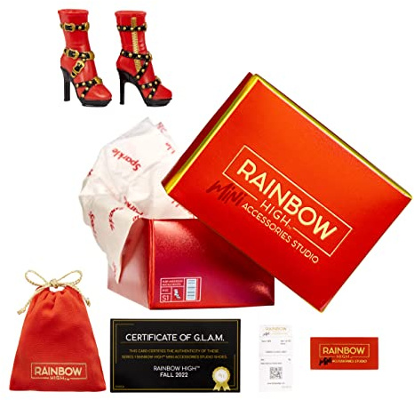 Rainbow High Mini Accessori Studio Shoes - ASSORTIMENTO - 25+ Paia collezionabili - Contiene 1 Accessorio di Alta Gamma - per Bambini e Collezionisti dai 6 Anni in su