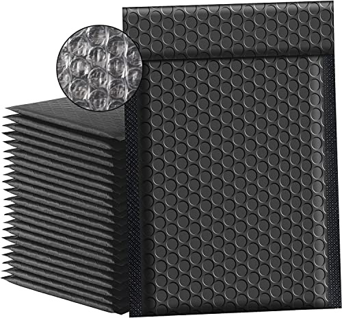Sobres Acolchados para Envios Sobres Burbujas 50 Piezas Cartero de Burbujas Lmpermeables Autoadhesivos para Envío Embalaje Correo (13 x 18cm, Negro)