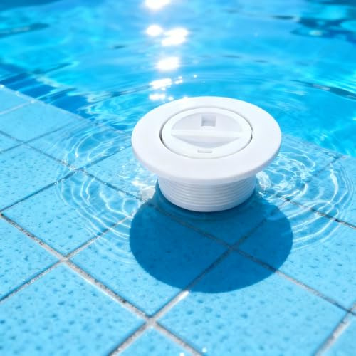 Tissting Salida de Succión para Piscina, Accesorio de Drenaje Principal ABS con Rosca Macho 2 Pulgadas 90x57 mm para Piscinas Spas Baños Termales, Flujo Direccional Óptimo
