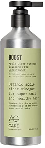 AG Care Boost Apple Cider Vinegar Conditioner, Smooths & Seals In Moisture – 98% Plant-Based – Nourishing, Naturally Derived Formula, 12 Fl Oz