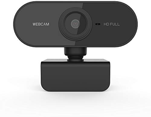 QEBIDUM Cámara web para computadora, cámara web Full HD, 1080p, 360 grados, gran angular, 30 fps, cámara web USB con micrófono para Mac, laptop, escritorio, conferencias, chat y transmisión en vivo