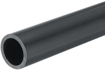 QUARKZMAN Tube Rigide en PVC Tube Rond 17,6mm ID 22mm OD 33cm de Long Gris Foncé pour Manchon de Câble de Conduite d'Eau