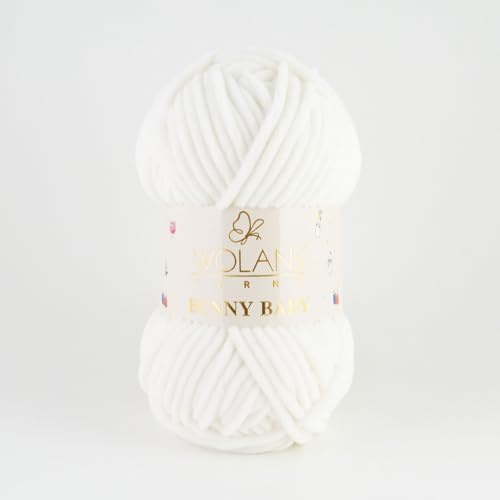 Wolans Bunny Baby Chenile Style Yarn Wool 72 Colours Available 100g Balls (Pearl Col 71)