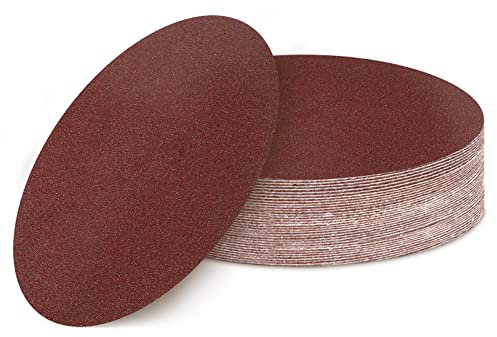 180mm Sanding Discs Grit 40/60/80/120/180/240, 180mmHook and Loop Sander Disc, 7 Inch Sandpaper Sheet for Car Body Repair, Wood Finishing, Metal Polishing, Ssurface Preparation (30Pcs)