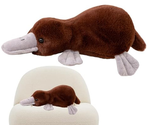 Generisch Tierspielzeug Plüsch, Stofftier,Realistisches, niedliches 15-Zoll-Spielzeugtier mit Entenschnabel | Entzückendes australisches Tier-Plüschkissen, Kuscheltiere für Erwachsene und Kinder