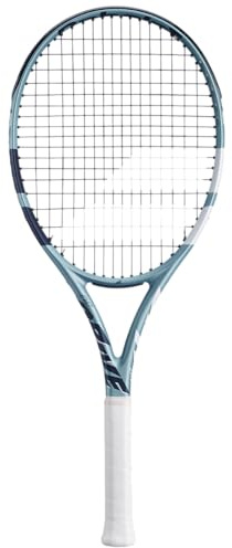 Babolat Evo Drive Lite 2nd Gen Tennis Racquet, Blue - Strung with 16g Black Syn Gut at Mid-Range Tension (4 1/4 Grip)