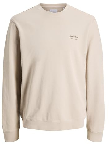 JACK & JONES Jjearchive Graphic Sweat à col Rond Noos, Beige Clair, XL