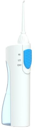 SHINROAD Flosser dentale leggero acqua elettronica portatile 200 ml IPX7 impermeabile irrigazione orale regolabile per denti profondi pulizia manuale facile da viaggio bianco