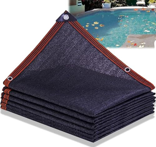 Cobertor Piscina Invierno,Cubierta de Protección para Piscina Rectangular,Adecuado para Piscinas Rectangulares, Fácil de Usar,agarrar Hojas(3x5m(10 * 16.4ft))