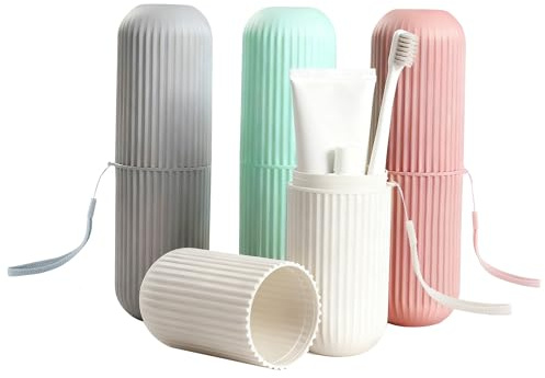 GZXUEHU 4 Pièces Etui Brosse a Dent Voyage, Boite Brosse a Dent pour Le Camping, Les Voyages, La Maison, Bonne Étanchéité, Robuste et Durable, Non Toxique et Inodore