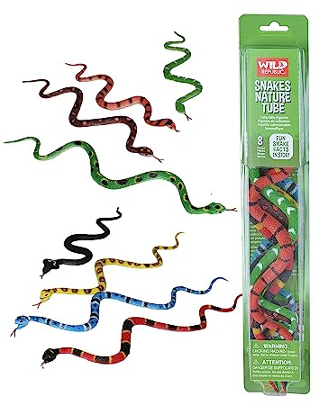 Wild Republic Nature Tube, Fake Snake, Kid Gifts, Reptile Party Supplies, 8Piece Collection 12