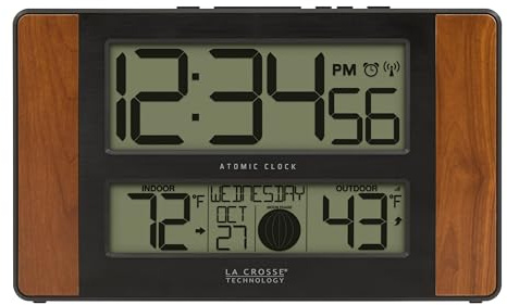 La Crosse Technology Wall/Table Clock, 6.61-inch x 11.1-inch x 1.14-inch (513-1417CH-INT)