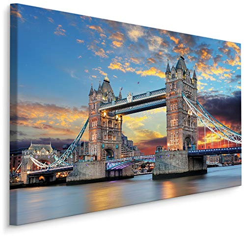 Muralo 61816288 - Imagen de Puente de la Torre de Londres, Paisaje Natural Moderno, Cuadros Decorativos, Lona, Multicolor, BR. 90 x Hö. 60 cm