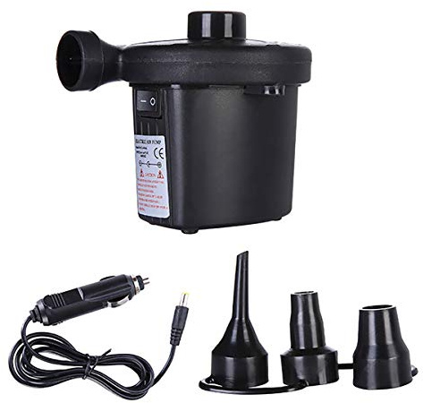 Pompa ad aria elettrica per materasso gonfiabile, per piscina, spiaggia, giocattoli leggeri, portatili, perfetti per materassi gonfiabili, con 3 ugelli (utilizzabile in auto)