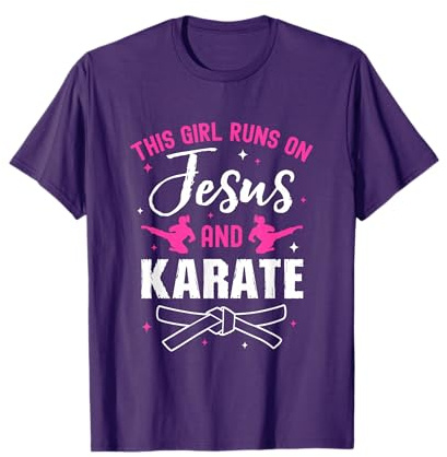 Funny Karate Design For Women Girls Karate Black Belt T-Shirt