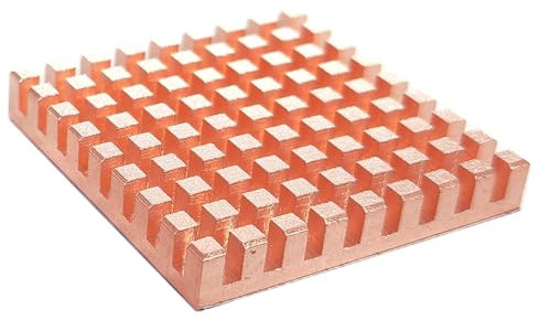 Haojiaho Copper HeatSink 40 x 40 x 6 mm with Thermally Conductive Adhesive Tape, Anti - thermal Runaway, Pure Copper Heat Sink for CPU IC Chip, Circuit Board, Precision Equipment Cooling, 1PCS