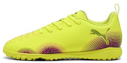 Puma - Future 8 Play TT JR, Zapatillas de fútbol Unisexo, Yellow Alert-Puma Black-Sun Struck,