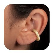 Dochais Ear Cuff No Piercing, Pendientes Chunky Hipoalergénicos para Cartílago, Joyería para Niñas y Mujer