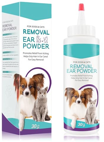 Ycaaeo Nettoyant pour Oreilles de Chien - Poudre pour épilation des Oreilles de Chien - Nettoyage Rapide du cérumen - Convient à Tous Les Chiens
