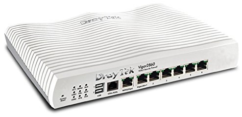DrayTek Vigor 2860 Triple-WAN VDSL2/ADSL2+ Broadband Router Firewall with 6 Gigabit LAN Ports, Load Balancing, VPN/VLAN and 3G/4G LTE Support