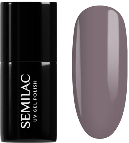 Semilac UV Hybrid Nail Polish, Number 017, 7 ml, Grey