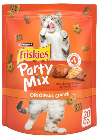 Purina Friskies Cat Treats, Party Mix Original Crunch - 20 oz. Pouch