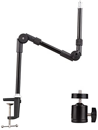 Andoer ST-01 - Trípode de sujeción para mesa (metal, con tornillo de 1/4 pulgadas, 3 kg, capacidad de carga para luz de llenado)