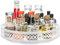 Organizador giratorio para especias, Lazy Susan – Bandeja giratoria de metal 32 cm para despensa de cocina, mueble de baño, frigorífico, mesa, color blanco