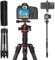 XXZU 74” Camera Tripod, Aluminum DSLR Tripod/Monopod with 360° Ball Head&Quick Release Plate&phone holder, Tall Lightweight Compact Tripod For Travel, Compatible with DSLR/Camera/Phone, Max Load 10KG