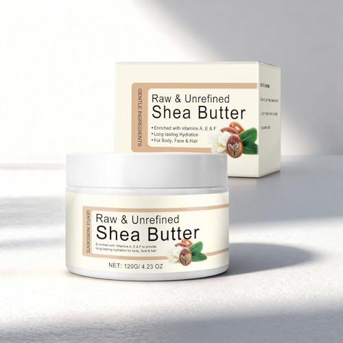 Manteca de karité orgánica sin refinar para la piel y el cabello, hidratante pura y natural con manteca de karité cruda para piel seca