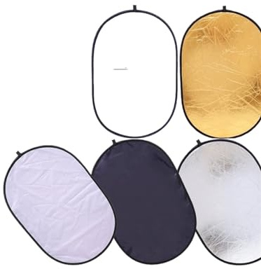 Riflettore, Riflettore di luce ovale pieghevole 5 in 1 di varie dimensioni(90x120cm)
