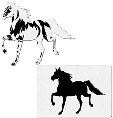 Herterich Products| Stencil per aerografo | Modello di stencil per cavalli | Stencil per tatuaggi e graffiti | Pellicola Mylar di alta qualità | Resistente ai solventi