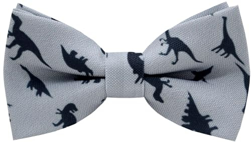 Carahere Boys Handmade Pre-Tied Bow Ties Novel Fun Pattern Bow Ties For Kids Grey